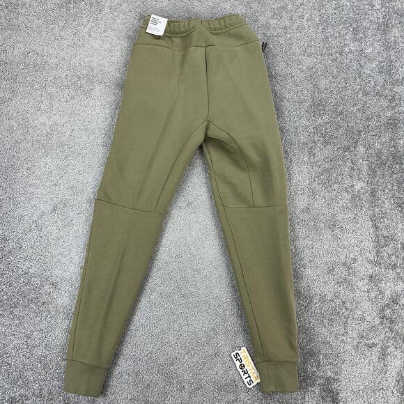 Nike Tech Fleece Joggers Pants Mens XS Olive Slim Tapered Zip Pocket Sweatpants - Picture 3 of 12
